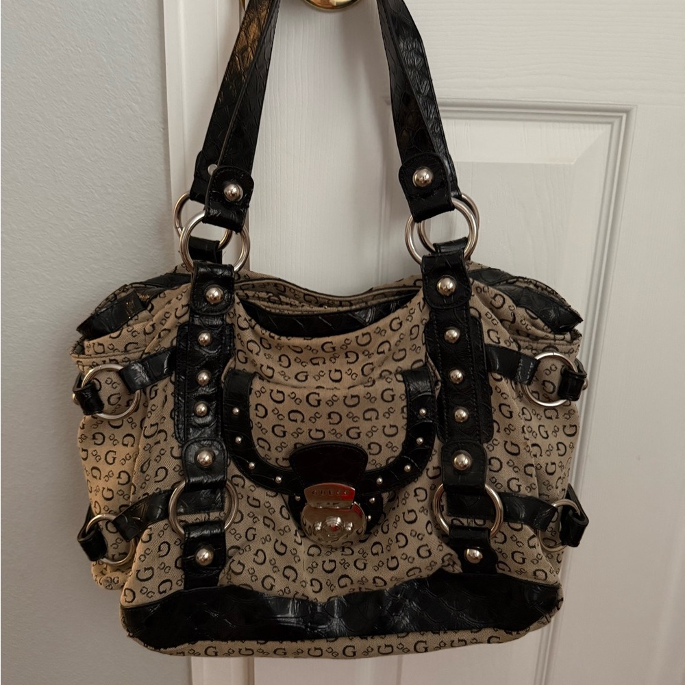 y2k Guess Monogram G Satchel bag